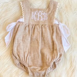 Ricrac & Ruffles Darling Mae 3/6m Bubble HBB Mono